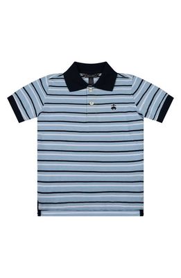 Brooks Brothers Kids' Stripe Piqué Polo in Blue