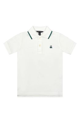 Brooks Brothers Kids' Tipped Piqué Polo in White