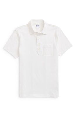 Brooks Brothers Men's Solid Cotton Polo Shirt in Bright White