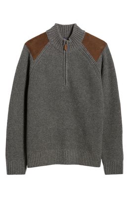 Brooks Brothers Military Wool Half Zip Sweater in Cliff