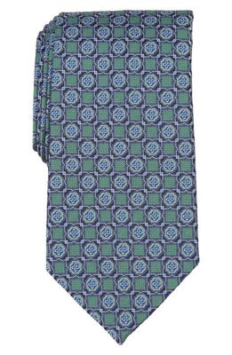 Brooks Brothers Multi Flower Grid Silk Tie in Green