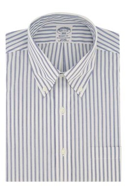 Brooks Brothers Non-Iron Regent Fit Dress Shirt in Stpwhtblue