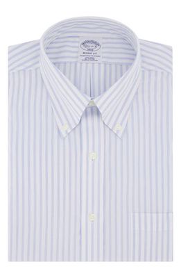 Brooks Brothers Non-Iron Regent Fit Dress Shirt in Stpwhtltblue