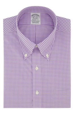 Brooks Brothers Non-Iron Regent Fit Supima Cotton Dress Shirt in Ginglavender