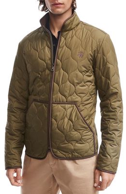 Brooks Brothers Out Water Resistant Nylon Liner Jacket in Burnt Olive