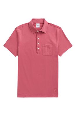 Brooks Brothers Pocket Jersey Polo in Mauvewood