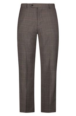 Brooks Brothers Regent Fit Wool Blend Pants in Brown