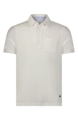 Brooks Brothers Solid Terry Cloth Pocket Polo in White
