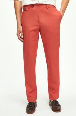 Brooks Brothers Stretch Supima Cotton Poplin Chinos in Mineral Red