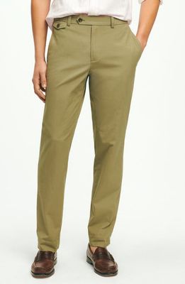 Brooks Brothers Stretch Supima Cotton Poplin Chinos in Vetiver