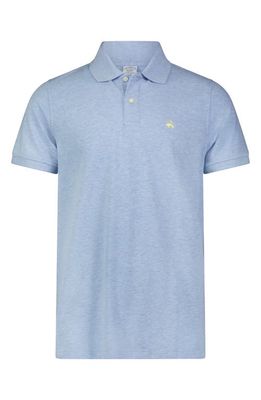 Brooks Brothers Stretch Supima® Cotton Piqué Polo in Light Blue Heather