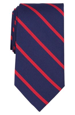Brooks Brothers Thin Rep Stripe Silk Tie in Navy