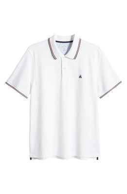 Brooks Brothers Tipped Cotton Piqué Tennis Polo in Bright White