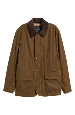 Brooks Brothers Waxed Cotton Chore Jacket in Olive Green
