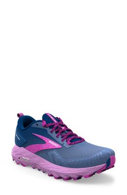 Brooks Cascadia 17 Trail Running Shoe in Navy/Purple/Violet