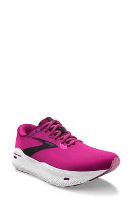Brooks Ghost Max Running Shoe in Pink Glo/Purple/Black