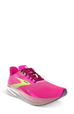 Brooks Hyperion Max Running Shoe in Pink Glo/Green/Black