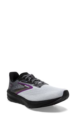 Brooks Launch 10 Running Shoe in Black/White/Violet