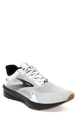 Brooks Launch 9 Running Shoe in White/Black/Tan