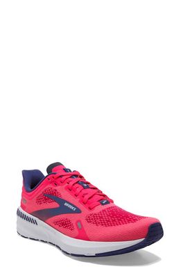 Brooks Launch GTS 9 Running Shoe in Pink/Fuchsia/Cobalt