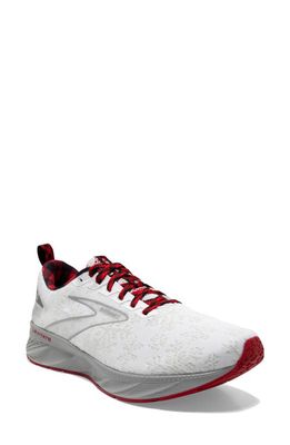 Brooks Levitate 6 Running Shoe in White/Red/Silver