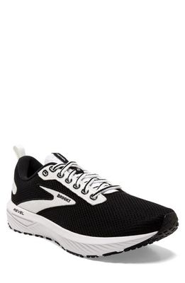 Brooks Revel 6 Hybrid Running Shoe in Black/White