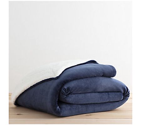 Brookside 90" x 90" Reversible Fleece and Sherp a Blanket