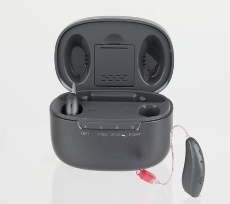 Brookstone Rechargeable Bluetooth Hearing Aids & Charging Case