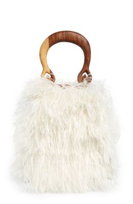 Brother Vellies Nile Feather Handbag in Ivory Feather