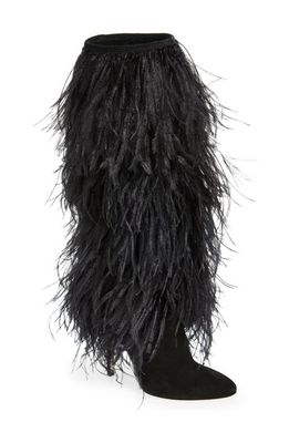 Brother Vellies Palms Feather Shaft Boot in Black Bird