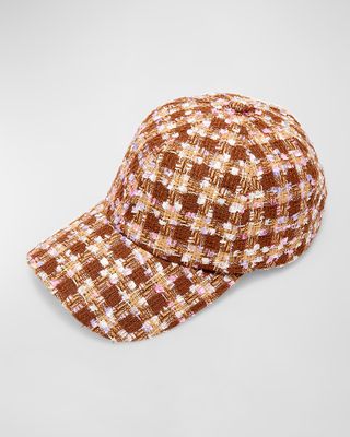 Brown Tweed Boucle Baseball Hat