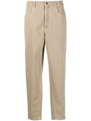 Brunello Cucinelli baggy-fit denim trousers - Neutrals