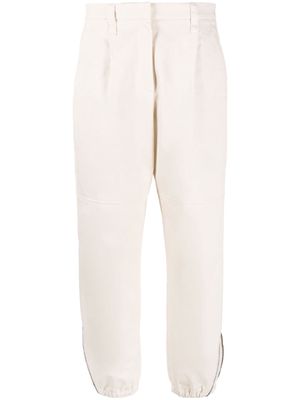Brunello Cucinelli balloon-leg cotton trousers - Neutrals