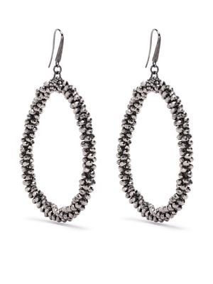 Brunello Cucinelli bead-embellishment earrings - Grey