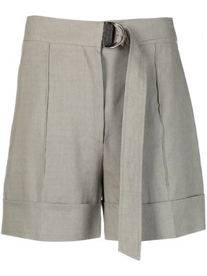 Brunello Cucinelli belted tailored shorts - Green