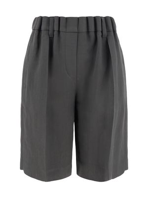 Brunello Cucinelli Bermuda Shorts In Viscose And Linen