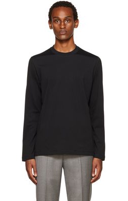 Brunello Cucinelli Black Cotton Long Sleeve T-Shirt