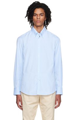 Brunello Cucinelli Blue Striped Shirt