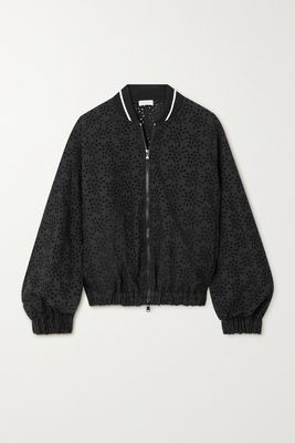 Brunello Cucinelli - Broderie Anglaise Cotton Bomber Jacket - Black