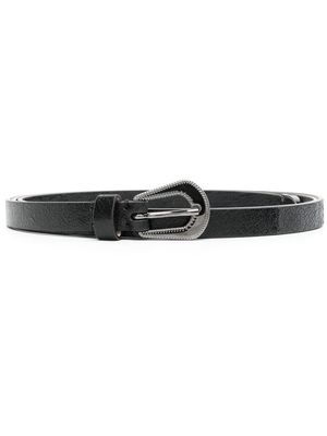 Brunello Cucinelli buckled leather belt - Black