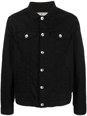 Brunello Cucinelli button-up denim jacket - Black
