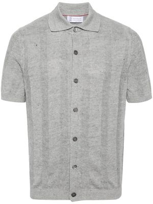 Brunello Cucinelli button-up polo shirt - Grey