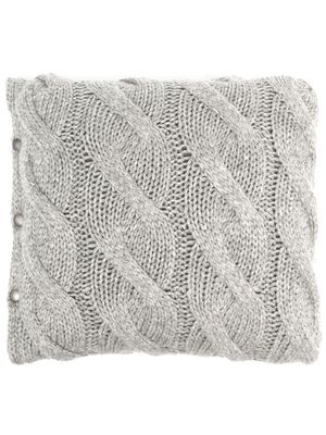 Brunello Cucinelli cable-knit cashmere pillow - Grey