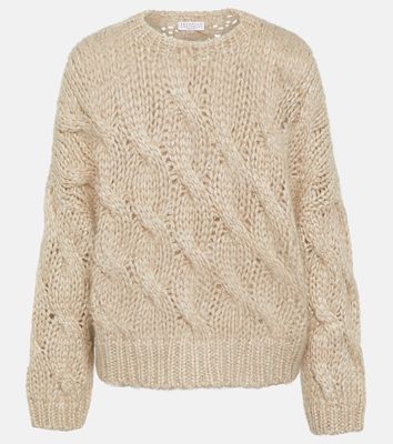 Brunello Cucinelli Cable-knit mohair-blend sweater