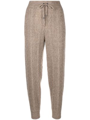 Brunello Cucinelli cable-knit trousers - Brown