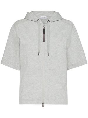 Brunello Cucinelli CARDIGAN SWEATSHIRT - GREY