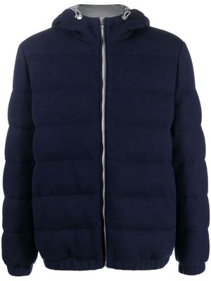 Brunello Cucinelli cashmere down jacket - Blue