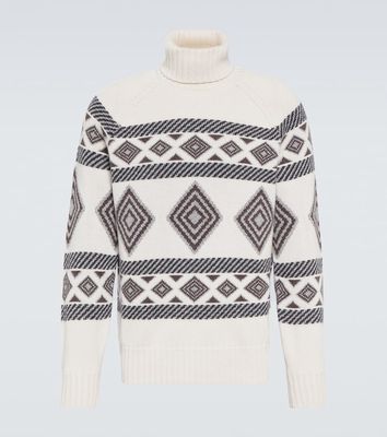 Brunello Cucinelli Cashmere jacquard turtleneck sweater