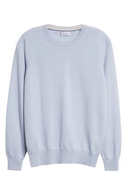 Brunello Cucinelli Cashmere Sweater in Cxb49 Atlantic/Nebbia