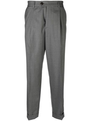 Brunello Cucinelli Chalk-Stripe wool tailored trousers - Grey